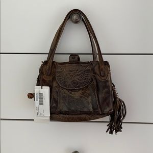 Distressed leather mini bag